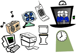 indoor objects which make noise